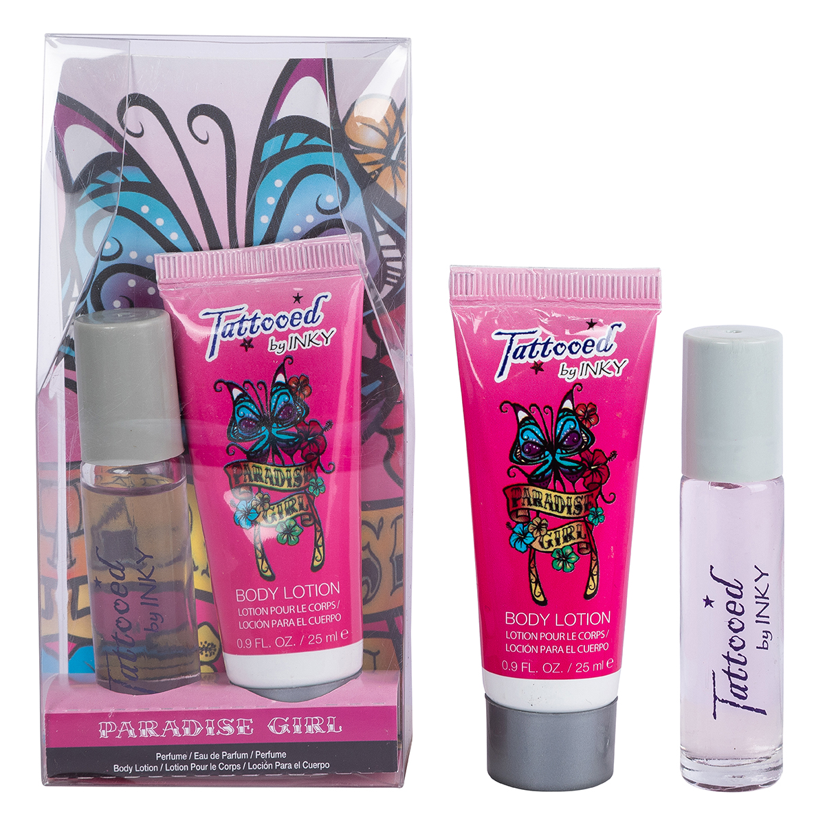 Free Tattooed by INKY  Paradise Girl  Perfume  Body Lotion Gift Set   Fragrances  Listiacom Auctions for Free Stuff